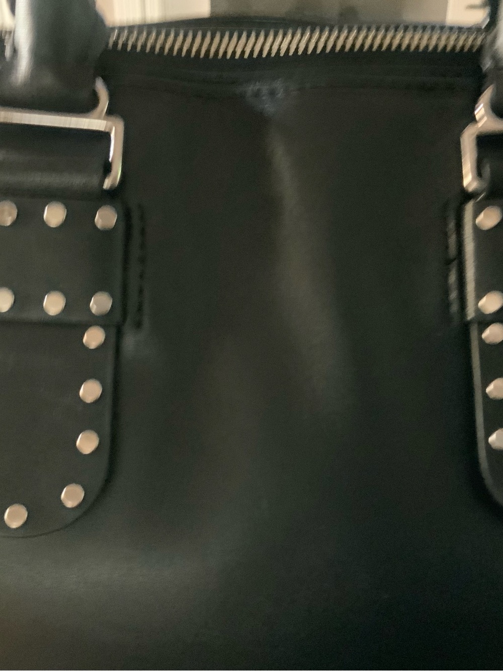 Rebecca Minkoff Black Studded Leather Satchel - Picture 6 of 7